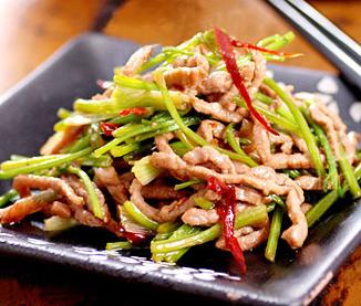 香菜肉絲