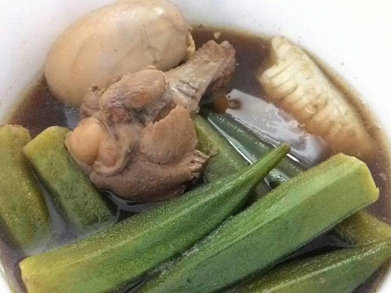 鹵蛋、小雞腿、秋葵