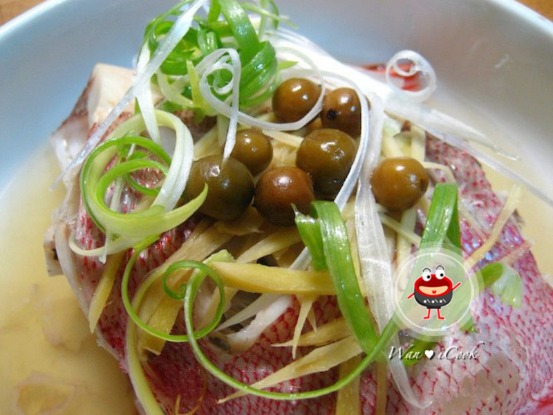 破布子清蒸鰱魚(yú)肚
