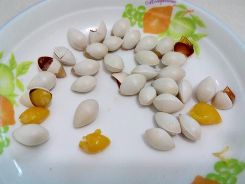 微波爐去白果殼