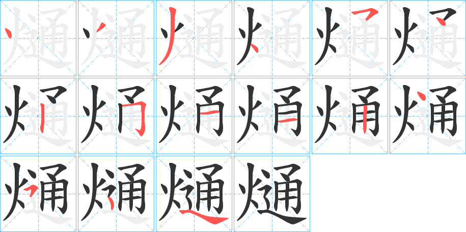熥字的筆順分步演示